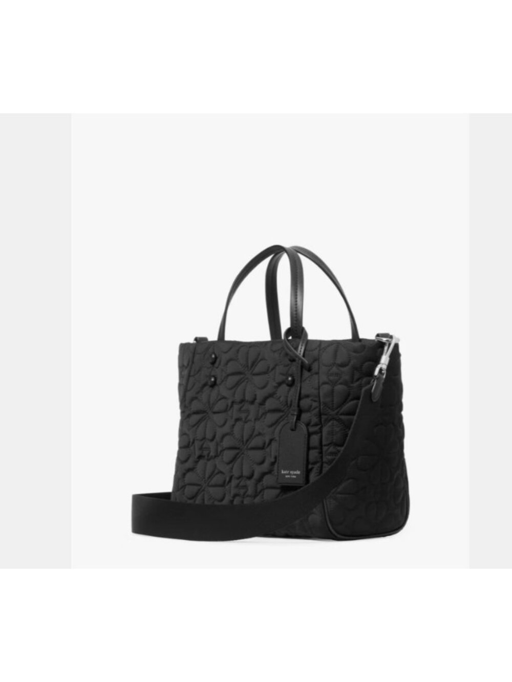 KATE SPADE NY Tilly quilted spades women's small tote crossbody bag - Black - Picture 4 of 10